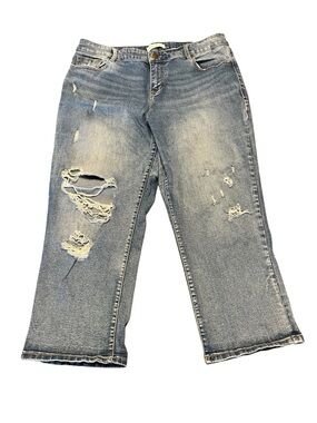 Lane Bryant destructed Capri jeans size 14